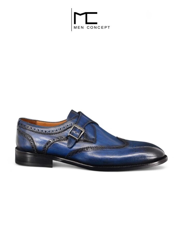 Cipele L.Milano onemonk handmade, teget plave